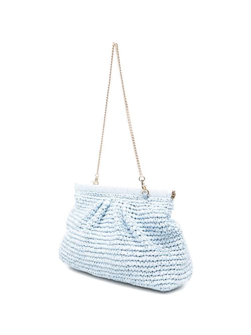Borsa donna Emme Marella pochette in rafia celeste EMME Marella | PAPRICA006